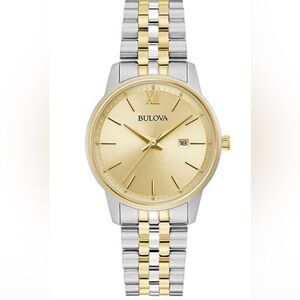 Bulova   Classic women’s  Watch, Two Tone Gold with Champagne Dial